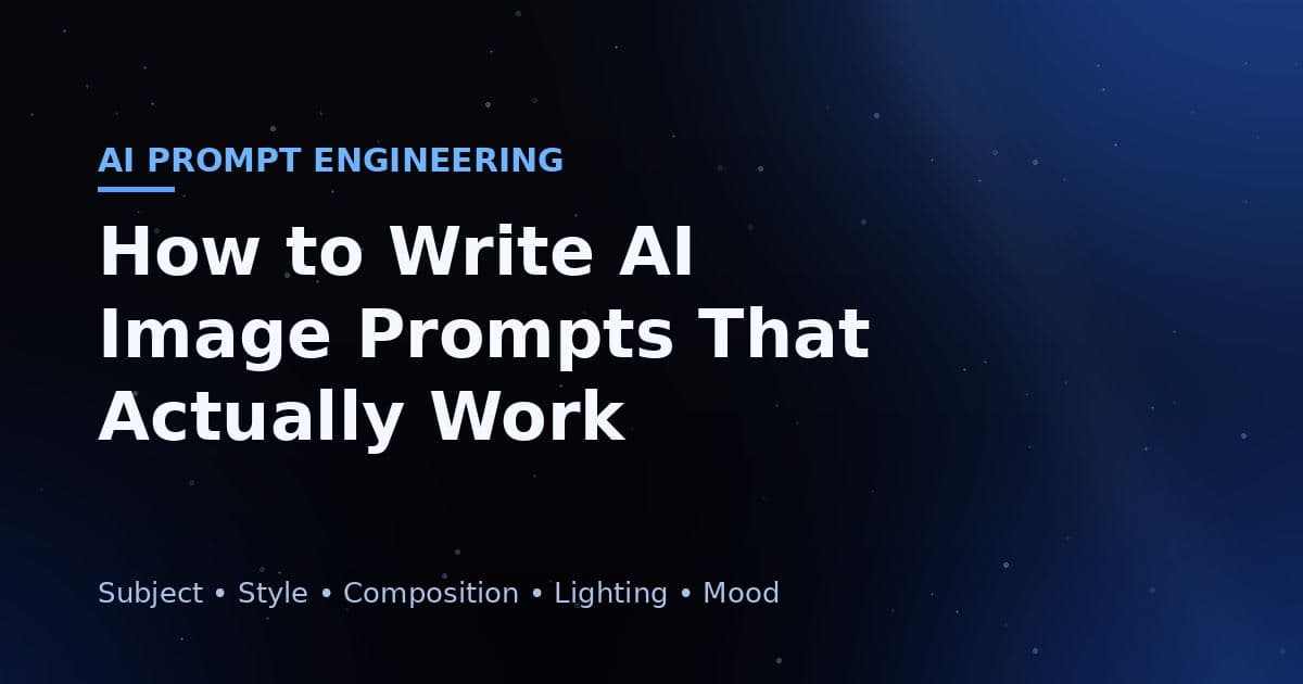 How to Write AI Image Prompts That Actually Work: Ultimate Guide
